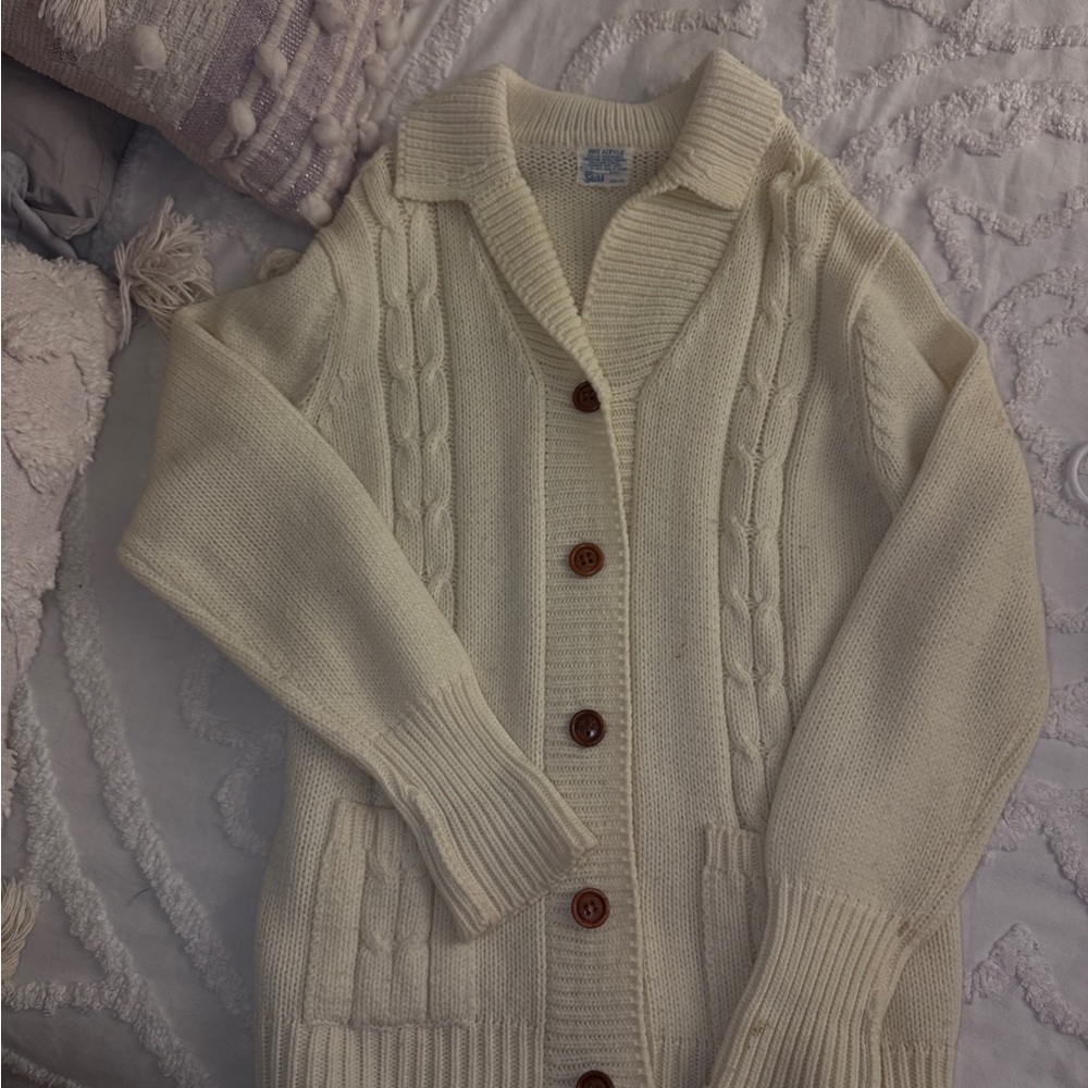 Vintage Cable Knit Cardigan